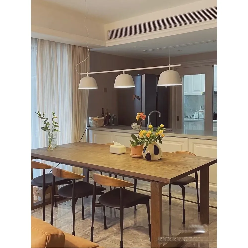 

Скандинавский подвесной светильник для обеденного стола, трехламповый, современный минималистичный, в датском дизайнерском стиле, креативный, для длинной барной стойки