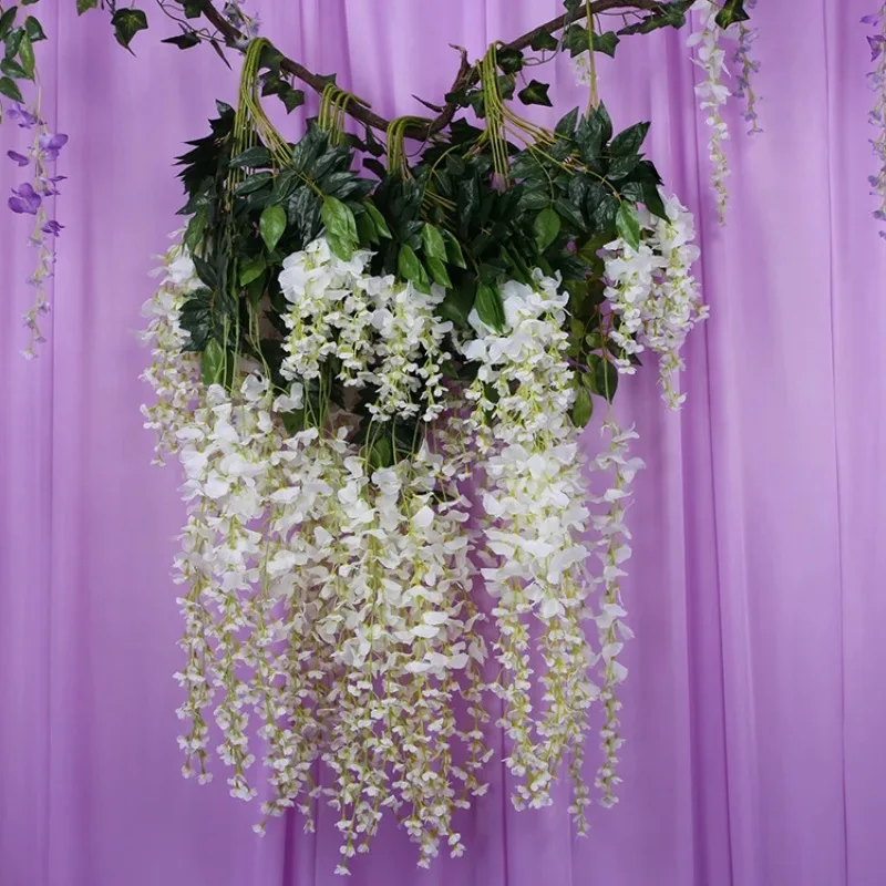 

Красивая 12 шт. домашняя ротанговая лента Wisteria искусственная Цветочная лоза для свадьбы, дома, вечеринки, детской комнаты, украшения для самодельного изготовления поддельных цветов