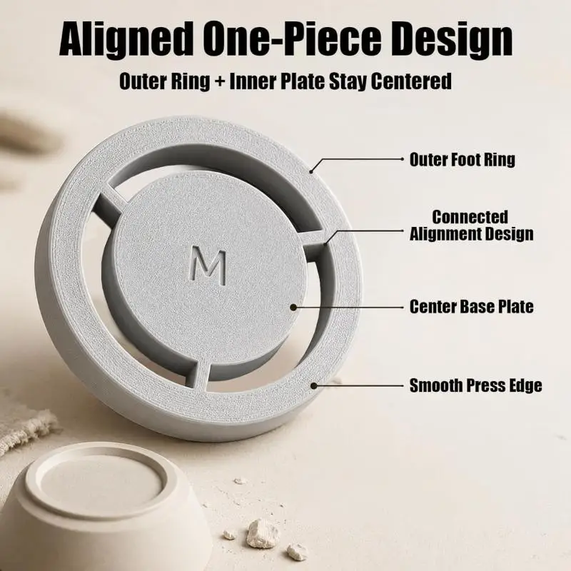 Lightweight Ceramic Clay Trimming Tool DIY Ceramic Making Supplies 5 Sizes Pottery Foot Ring Template Consistent Base Ring Mold