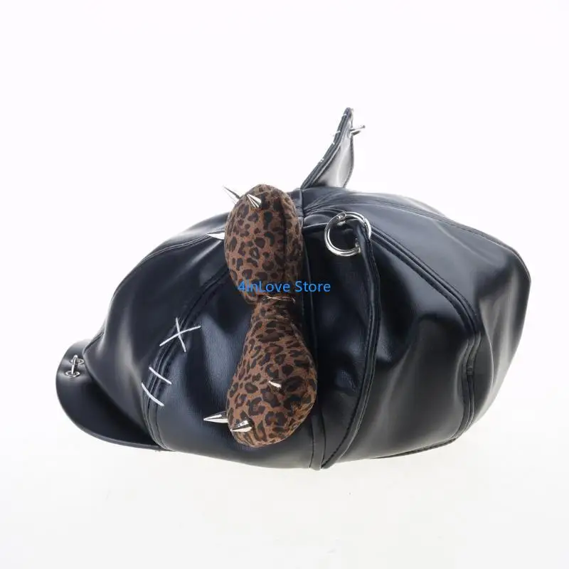 T4MD Rivet Studded Bowknot Hat Women Fashion Driver Caps Popular Newsboys Hat