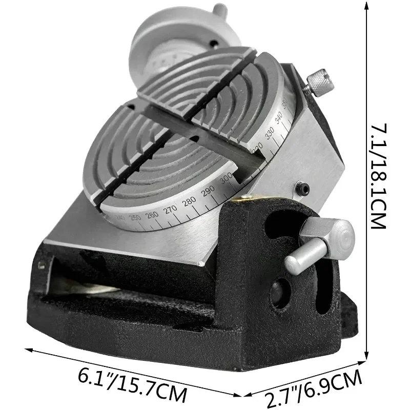 4inch/100mm Horizontal Vertical  4-Slot Rotary Table