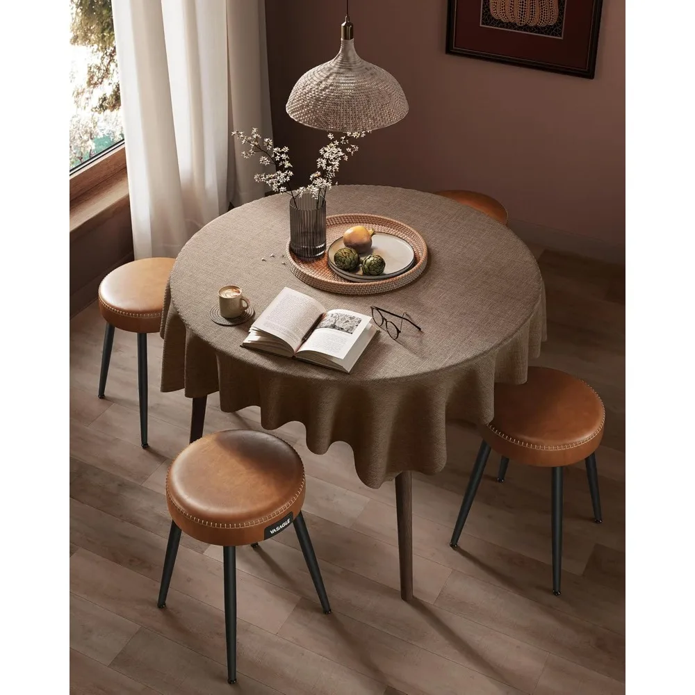 

Collection - Dining Chairs Stools Set of 2, Upholstered Kitchen Stools, Vanity Stools, Synthetic Leather with Stitching