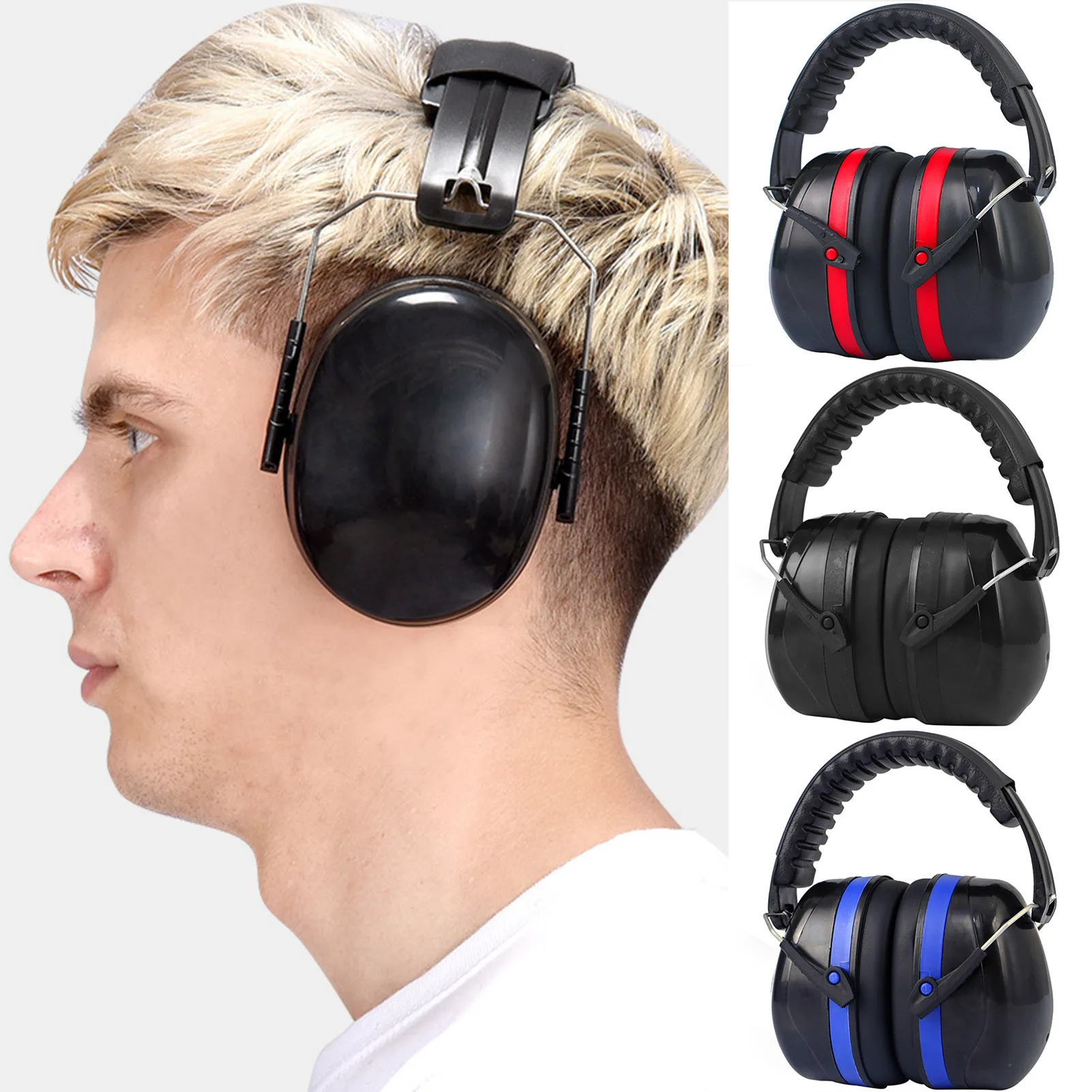 Noise Reduction Headphones Hearing Protection Ear Muffs for Airplane Flight Sport Game Driving Tractor EIG88