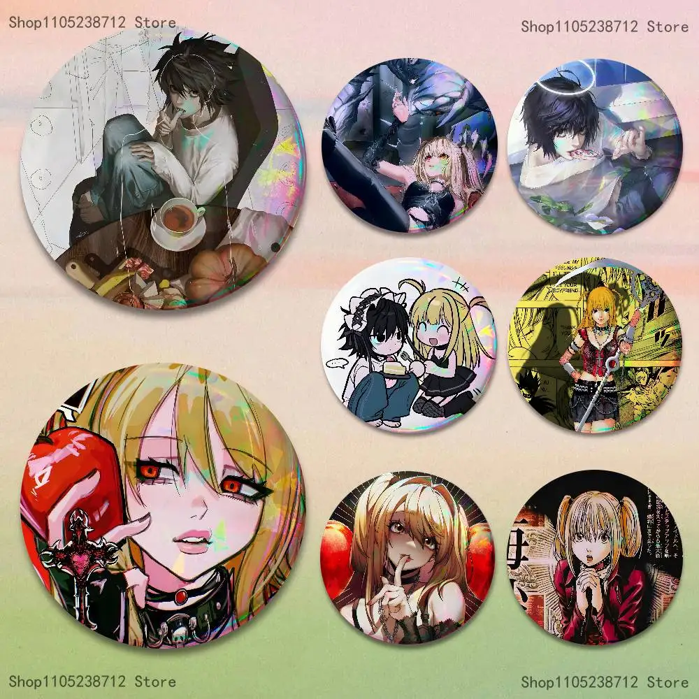 Classic Anime D-Death N-Notes Creative Round Badge Button Pin Bag Decor Fans Collection Friends Gift Brooch