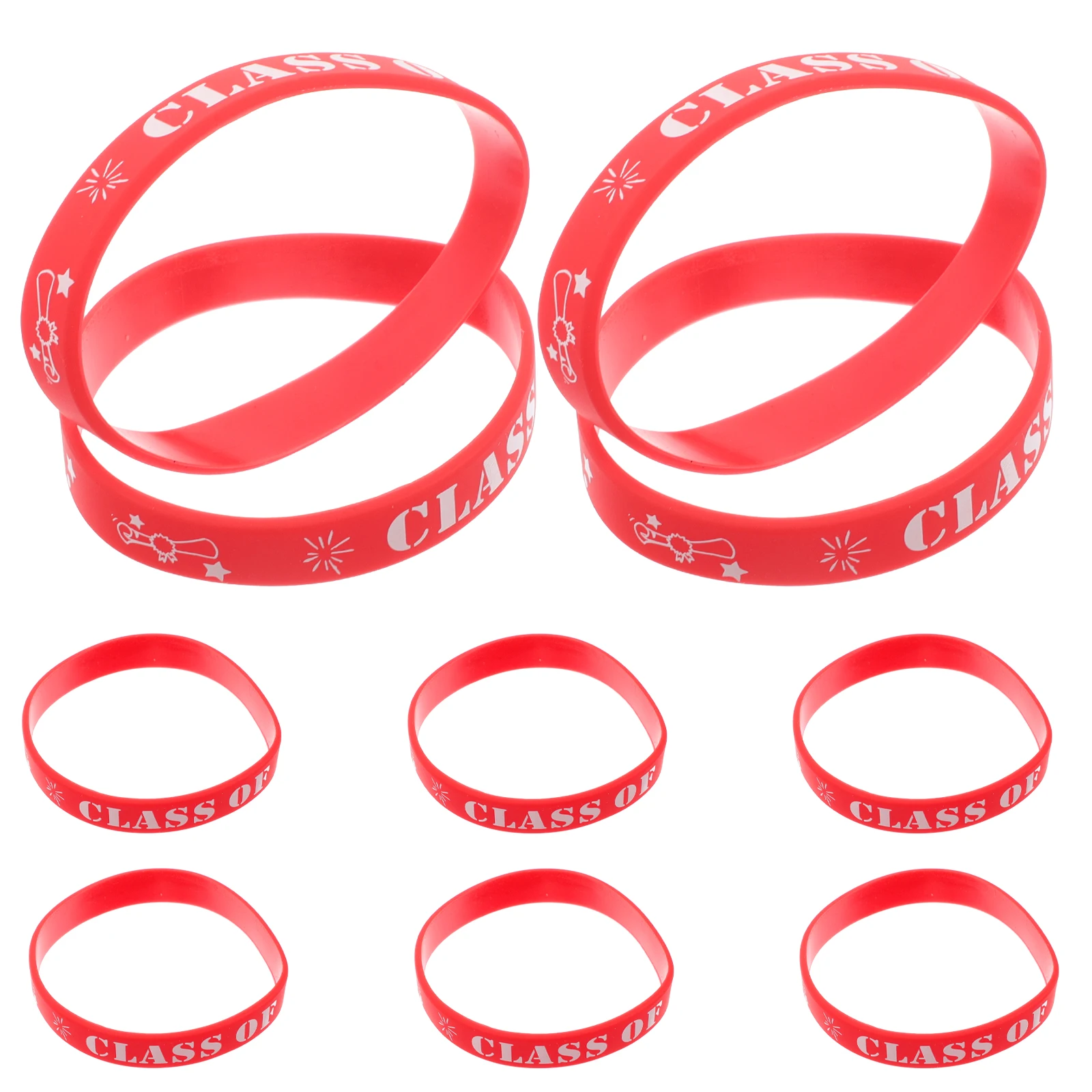 

10pcs Graduation Celebration Silicone Bracelets for Class of 2025 Party Wristbands Campus Event Decorative Graduates Keepsake