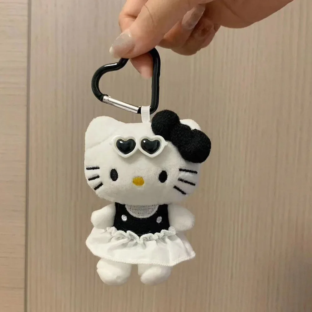 Sanrio Hello Kitty Cartoon Plush Doll Keychain Kawaii Soft Stuffed Toy Widgets Bag Pendant Accessories Birthday Gift For Friends