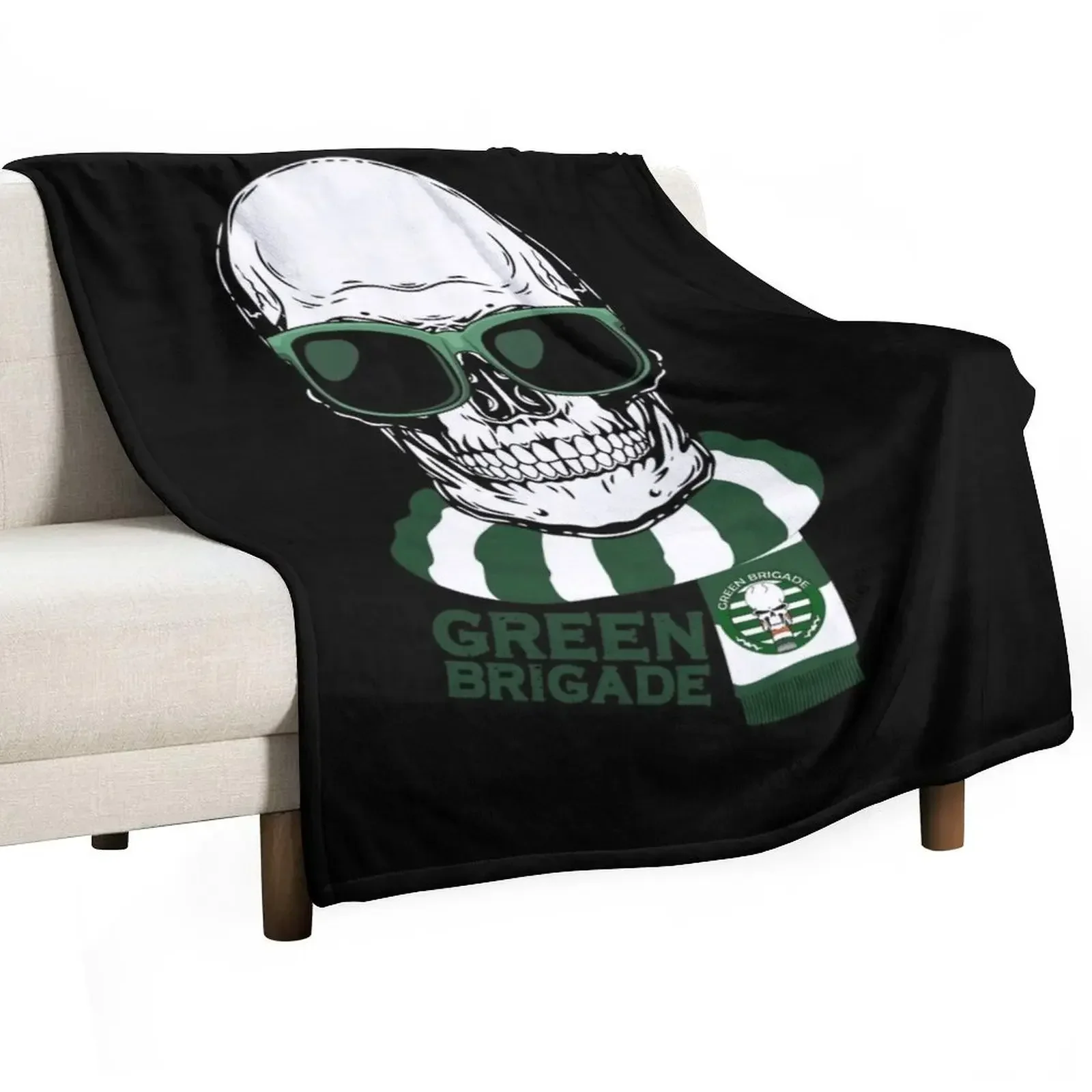 Green Brigade Throw Blanket Personalized Gift Single Travel Designers halloween Plaid on the sofa Blankets