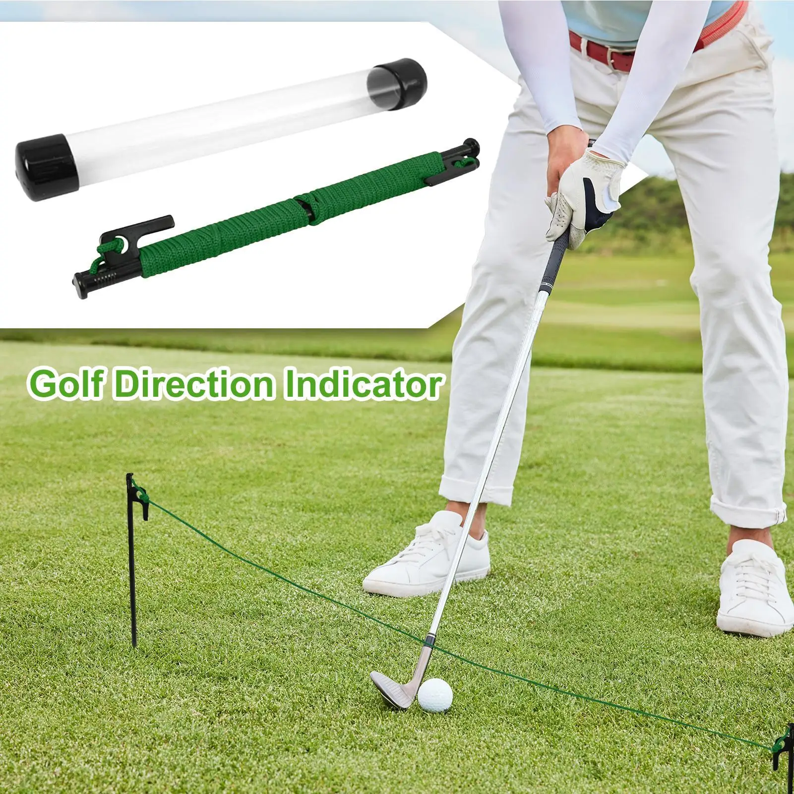

Golf Alignment Stick Swing Corrector Training Aid Puller Accessories Equipment Indicator Cable For Improve Accuracy Training