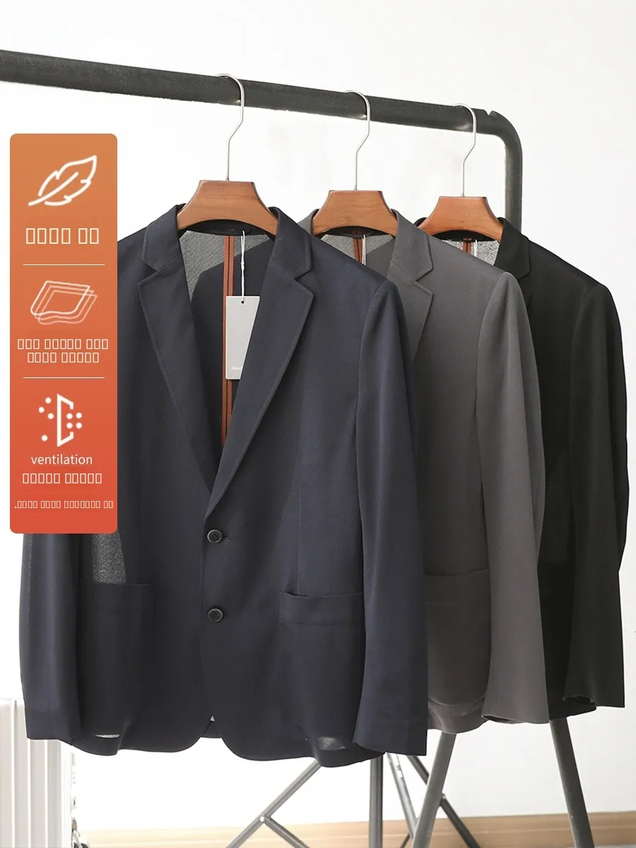 

Легкий повседневный мужской пиджак для кондиционированных помещений, однобортный, деловой стиль, весна-лето, тонкая верхняя одежда, пальто