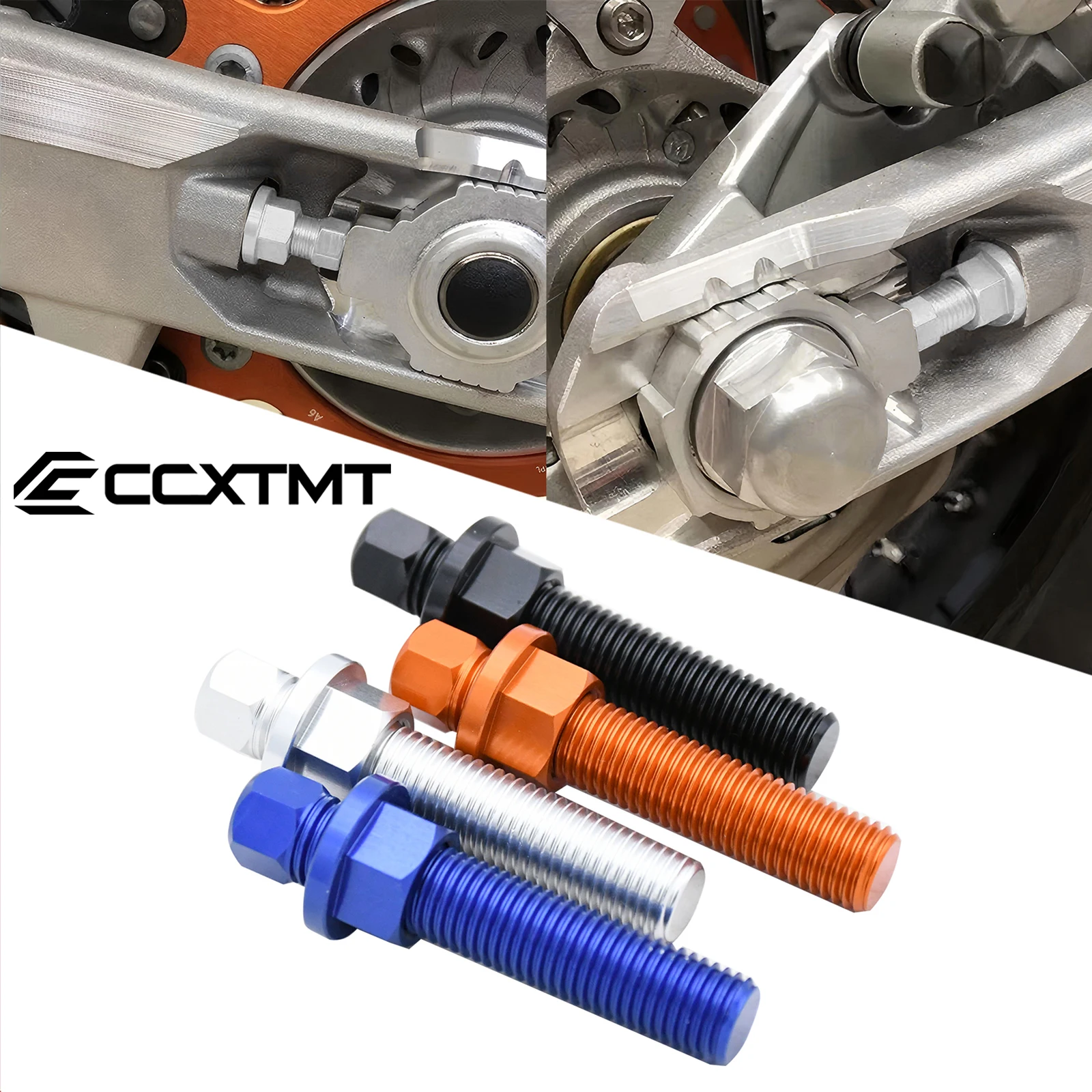 

M10 CNC Rear Axle Blocks Chain Adjuster Bolt For Husqvarna TC FC TX FX TE FE FS 125-701 For KTM SX SXF XC XCF EXC EXCF 2014-2023