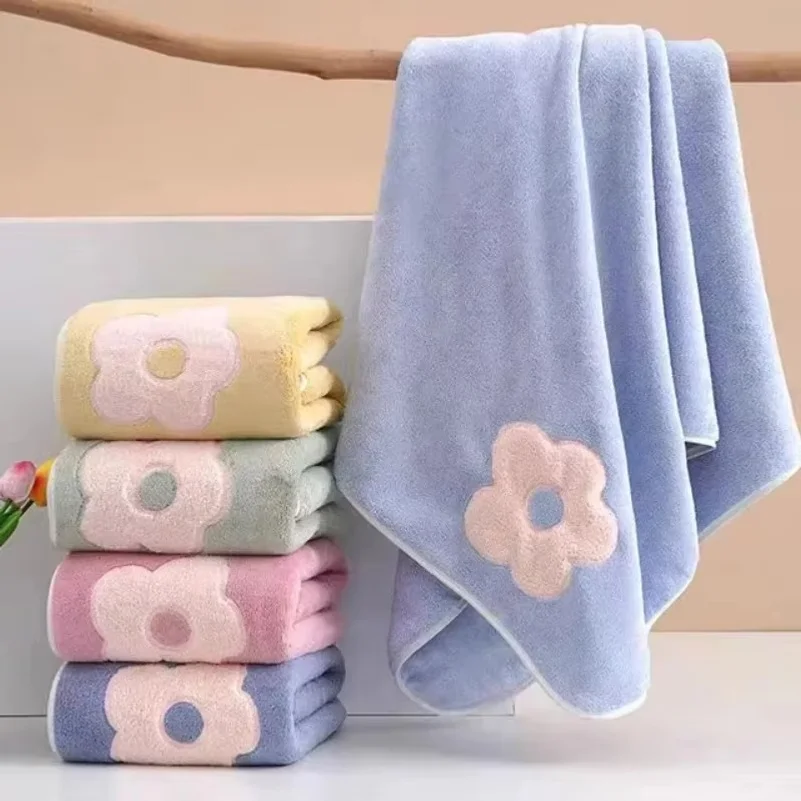 New Bath Towel in 2026 Coral Fleece Soft Absorbent No Shedding Super Comfortable Size 70*140cm Large Specification.