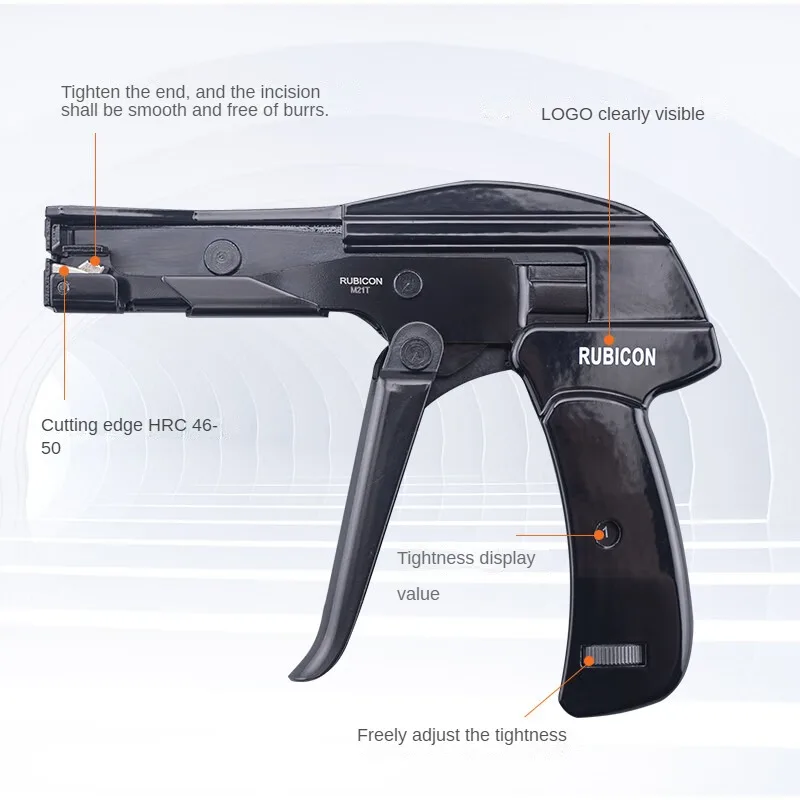 Japan Rubicon Nylon Tie Gun RLY-650 Use Range (2.2~4.8mm) Tie Clamp Adjustable Tightness