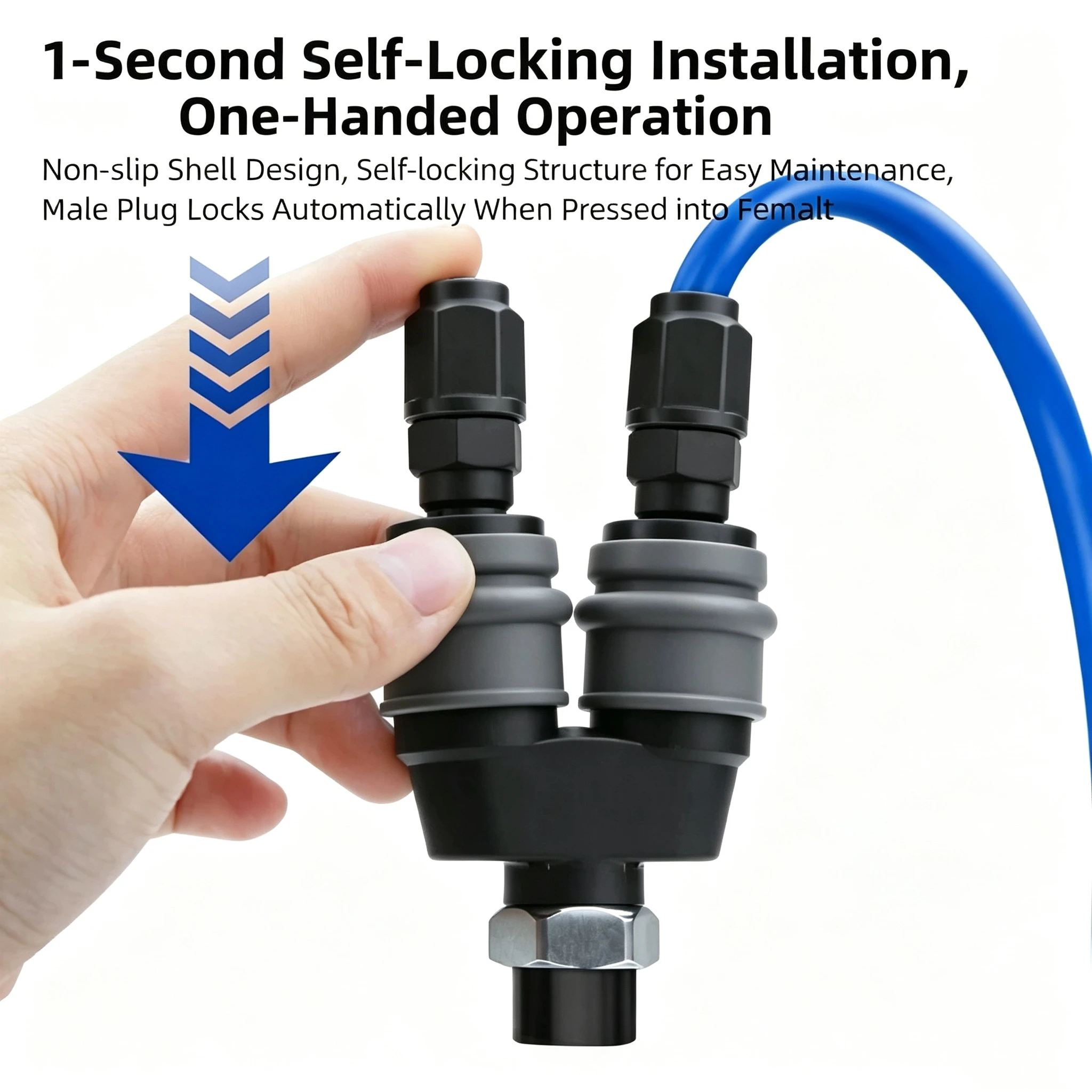 Pneumatic c-type quick insertion self-locking air pump three-way plastic steel air compressor accessories PH PP sp20/30/40