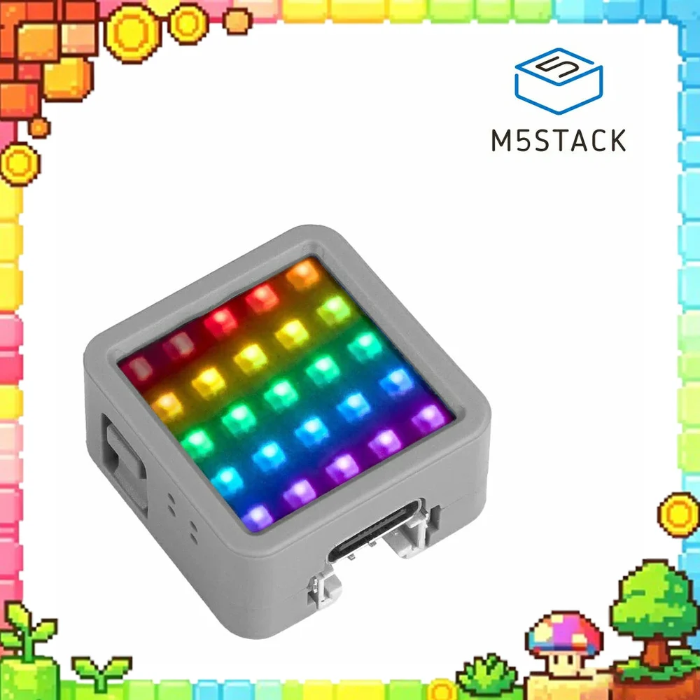 M5Stack Atom Matrix V1.1 ESP32 IoT Development Kit with 5x5 RGB LED Matrix and BMI270 Sensor
