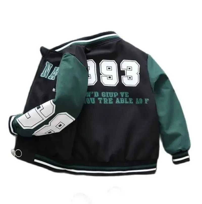 

Autumn 2-12 Year Old Children Boys Digital Print Windbreaker Coat Jacket Outerwear Christmas Birthday Gift Sports Casual Clothes