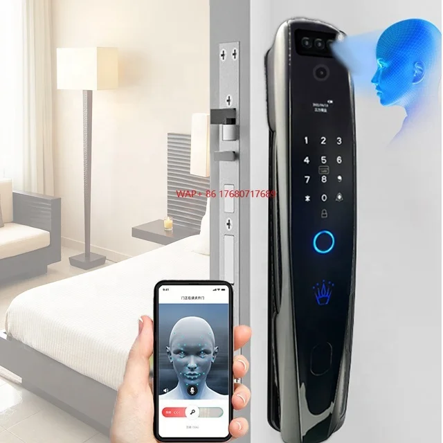 Smart Door Lock Digital Door Lock with Face Recognition Wifi Fingerprint Locks for Front Home
