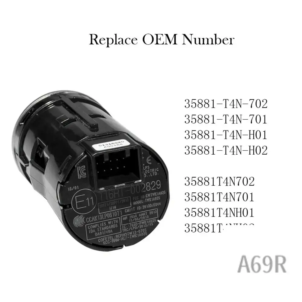

A69R-Engine Key Start Stop Push Button One-Button Switch For 2016 2017 2018 Honda HR-V 1.8L 35881-T4N-H02 35881-T4N-702