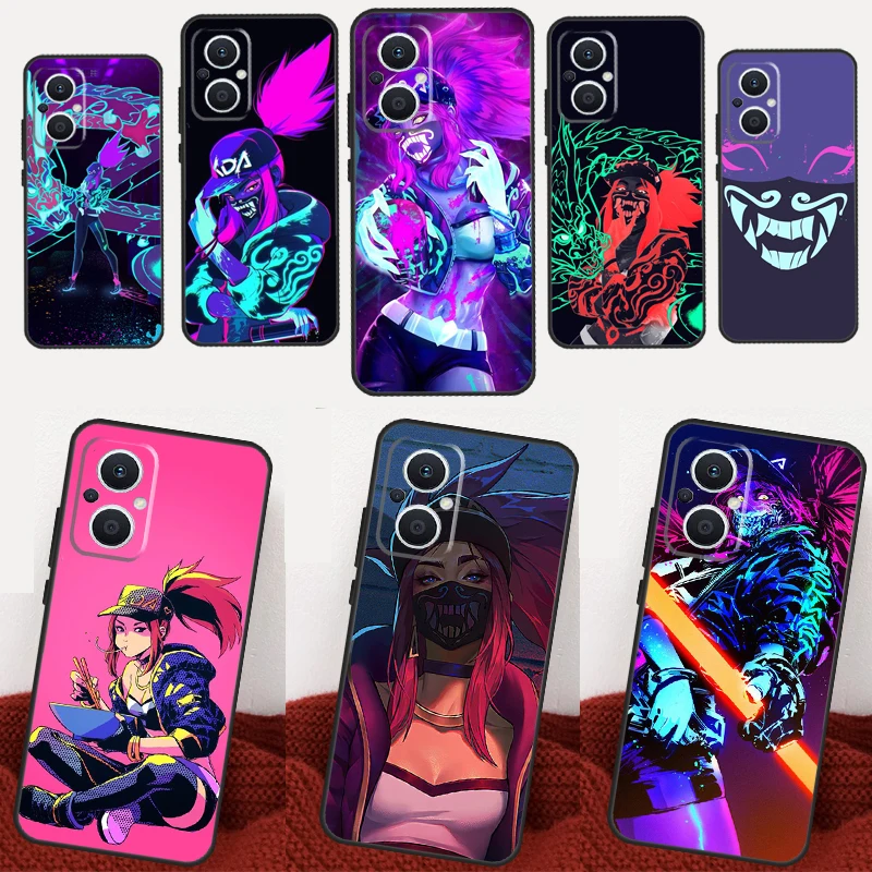 Game Hero Akali Case For OPPO Reno 8 7 6 Lite 4 5 8T 5Z 4Z 2Z Find X5 Lite X3 X2 Neo X6 Pro Phone Cover