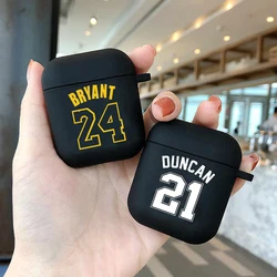 Basketball Number Name Custom for Apple Airpods 1 2 3 4 Soft Silicone Cover Logo Image Text Personalized Case for Airpods Pro 3