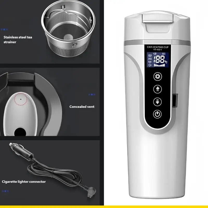 SZCH Multifunction Auto Kettle for Coffee Tea Heating Travel 680ml Heating Cup