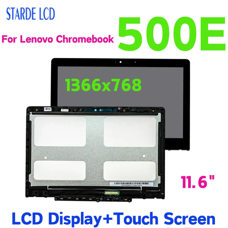 

Super 11.6’’ For Lenovo Chromebook 500e LCD Display Touch Screen Assembly with frame 81ES 10Q79736 LCD Replacement