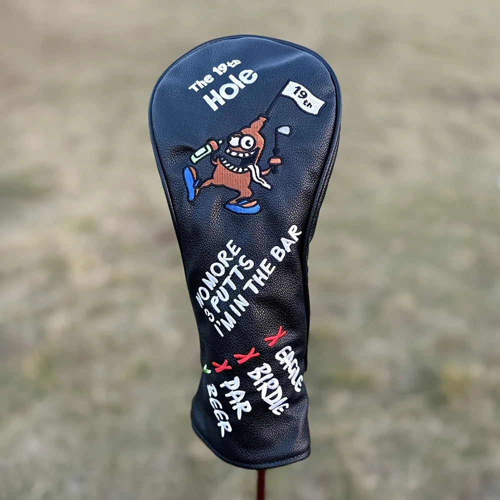 1pc/4pcs Cartoon Pirate Pattern Golf Headcovers, PU Material with Soft Liner, Dust-Proof & Durable
