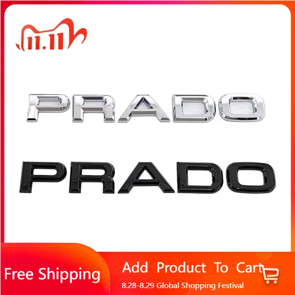 

2025 Hot 3D letters Emblem Trunk Sticker For Toyota prado Rear Sticker Tailgate Sticker Auto Tuning Accessories