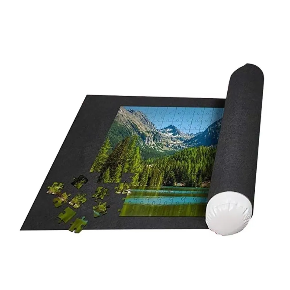 Portable Game Accessories Jigsaw Storage Mat Roll Up Travel Storage Bag Puzzles Pad Felt Mat Game For