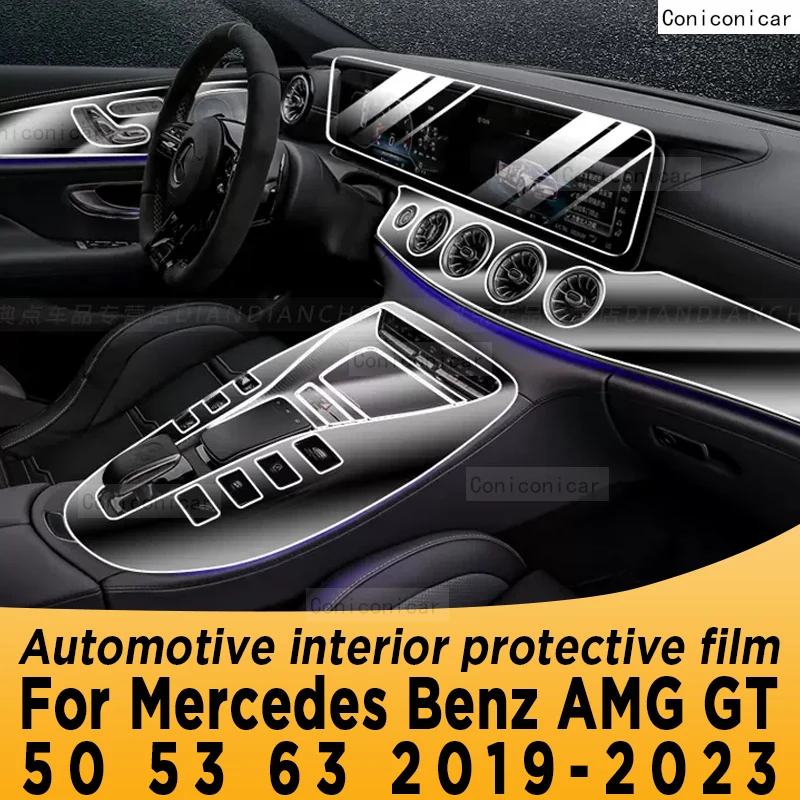 

For Mercedes Benz AMG GT 50 53 63 2019-2023 Gearbox Panel Navigation Automotive Interior Screen Protective Film TPU Anti-Scratch