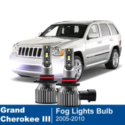 2pcs Led Car Fog Lamp For Jeep Grand Cherokee III WK 2005 2006 2007 2008 2009 2010 Front Fog Light Bulb Car Accessories Canbus