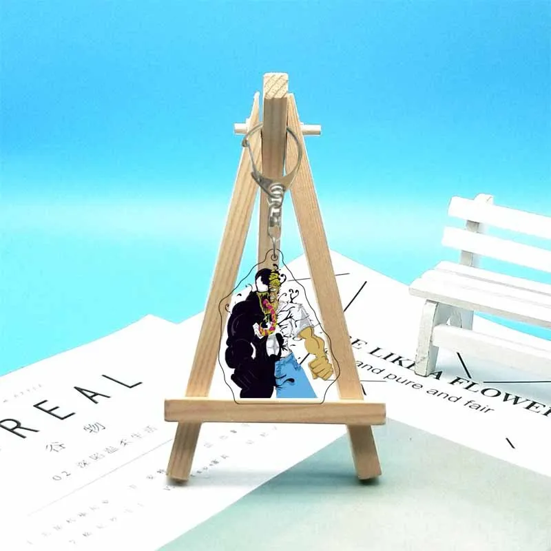 مارفل فينوم الكرتون سلسلة مفاتيح مصنوعة من الأكريليك أنيمي عمل الشكل لطيف مفتاح على ظهره تزيين نموذج الأطفال هدية عيد ميلاد هدية الكريسماس