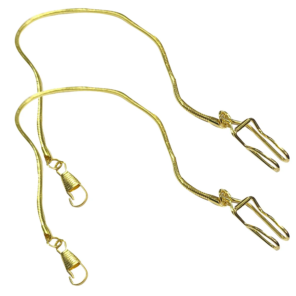 2 قطعة سلاسل ساعة الجيب للرجال سلسلة فوب معدنية كليب صدرية سترة سلسلة متوافقة مع جيب قلادة البوصلة