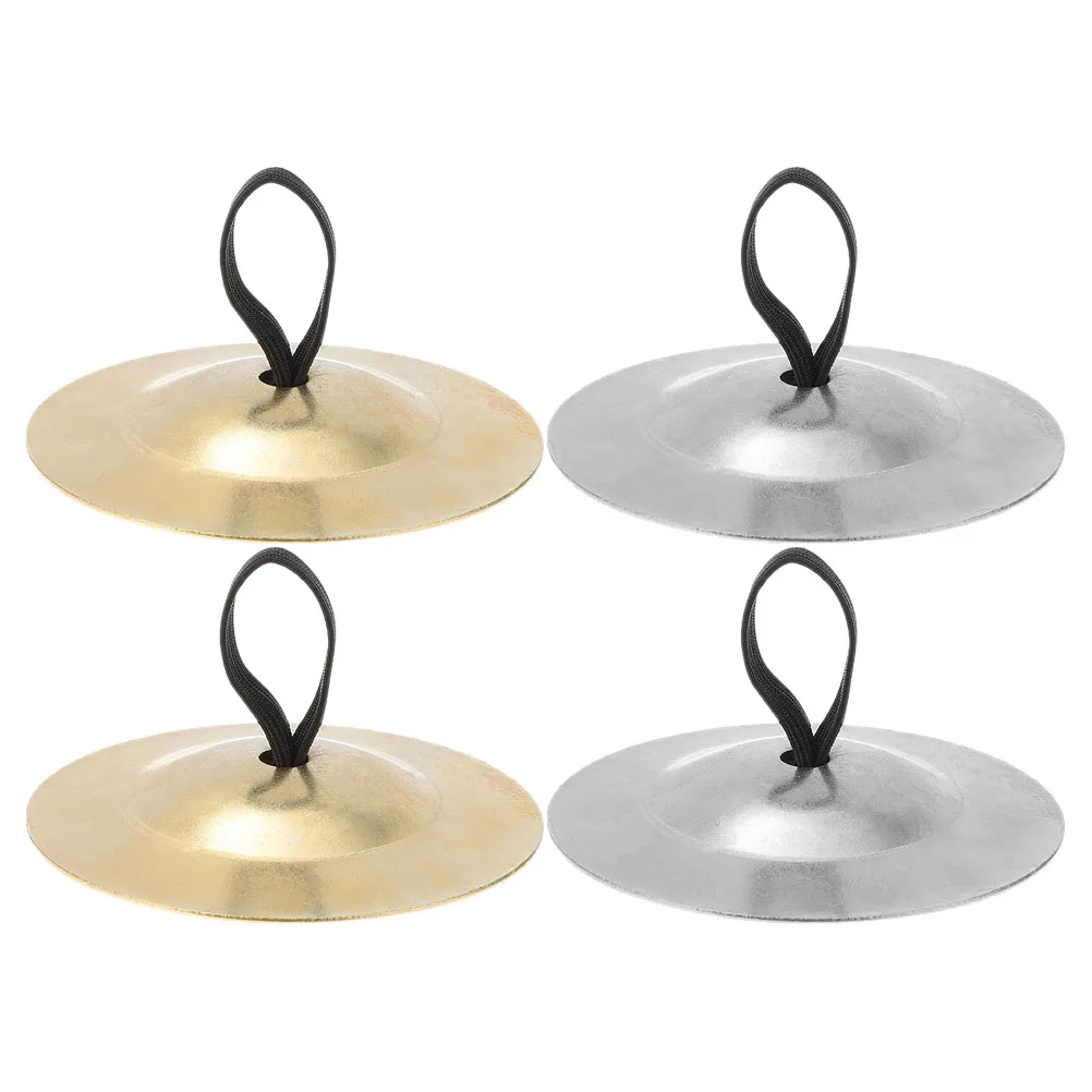

4pcs Finger Cymbals Belly Dancing Lightweight Mini Percussion Instrument Clear Tone Portable Handheld Rhythm Enhancer Stage