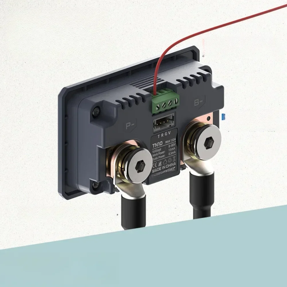 Misuratore carburante batteria TN10 e contatore Coulomb Display multiparametrico temperatura corrente tensione per batteria al litio 8‐80 V