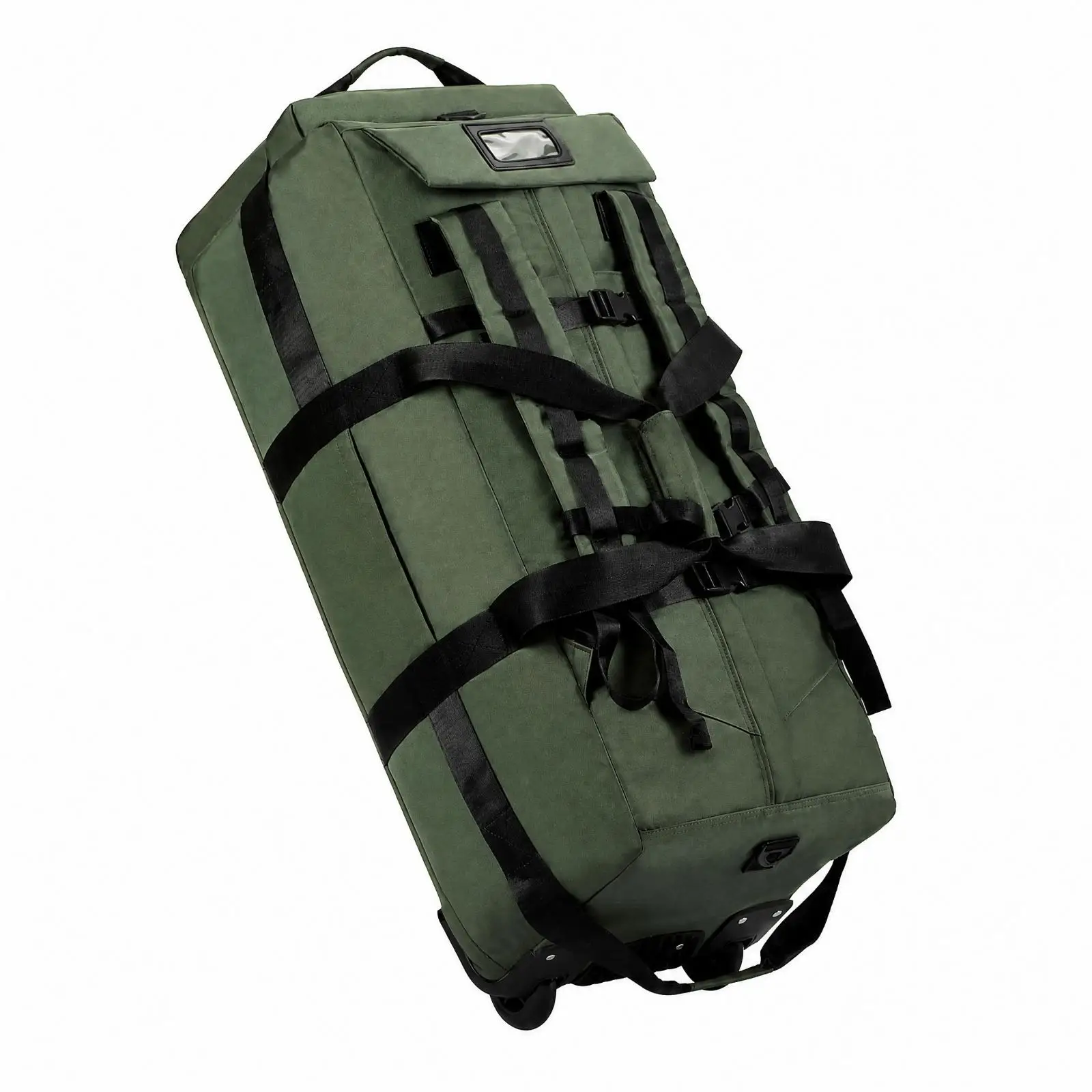 Unisex Travel Rucksack Oxford Cloth Rolling Backpack with Wheels for Carry on Luggage