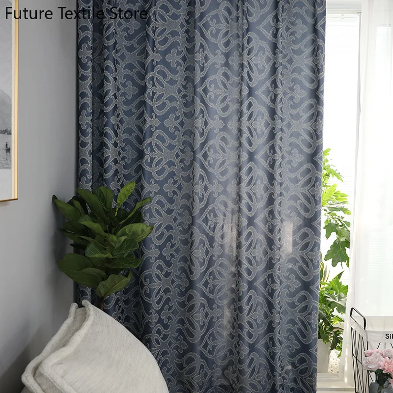 

Curtains for Living Room Dining Bedroom Factory Direct Jacquard Curtain Fabric Fabric Curtain Fabric Jane European Plaid