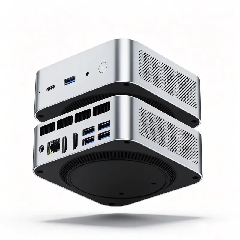 BOLRZO Wholesale Win11 Pro Linux Built-in LPDDR5 12G 16G 24G Gaming Desktop Ryzen 5 6600H 2TB NVMe SSD Mini PC WiFi 6