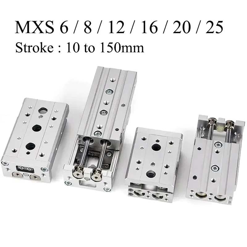 cilindro-neumatico-mxs-mxs6-mxs8-mxs12-mxs16-mxs20-mxs25-10-20-30-40-50-75-100-125-150mm-mesa-deslizante-neumatica-de-doble-accion
