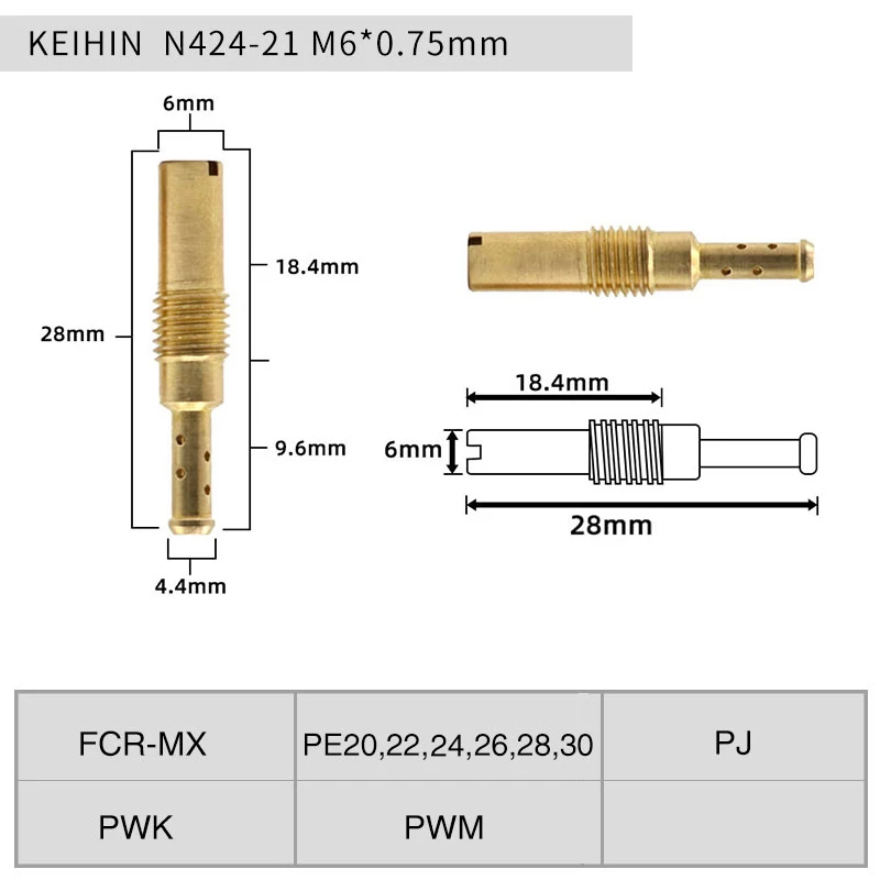 10Pcs Carburetor M5 Main Jet Kit & 10Pcs Slow/Pilot Jet For PWK Keihin OKO CVK PWM NSR KSR PWM Motorcycle Carburetor