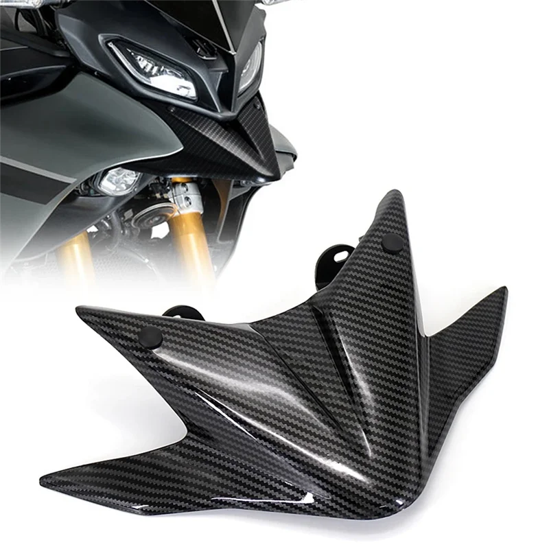 Beak Nose Cone Extension Cover Extra Carbon Fiber Texture Front Wheel Fender for Yamaha Tracer 9 TRACER 900 GT 2021-