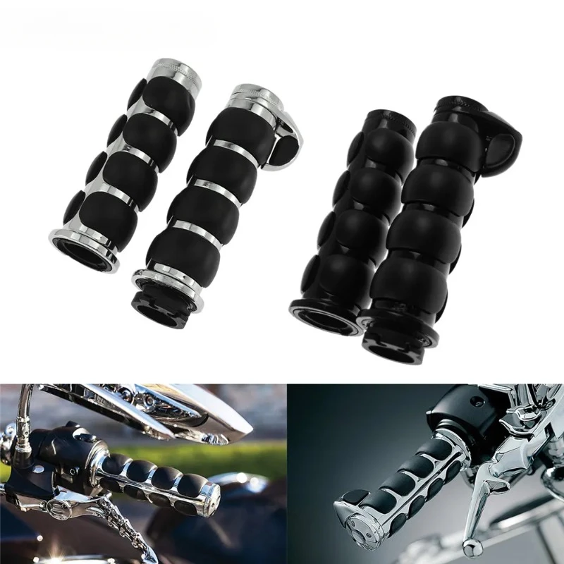 

Motorcycle 1''25mm Rubber Handle Bar Throttle Assist Bar Ends Non-slip Hand Grips for Yamaha for Vulcan for Honda for Harley XL