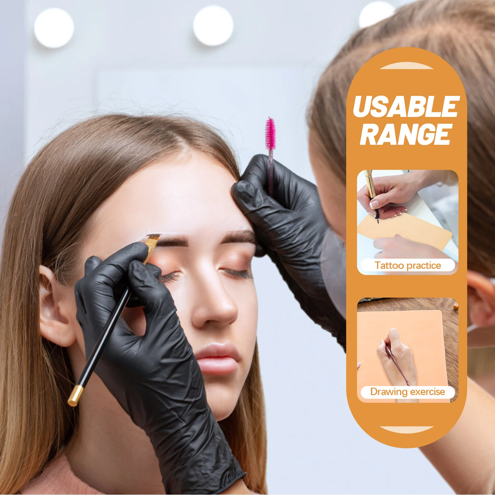 

2pcs Silicone Practice For Tattoos Microblading Tattooing Training Tools Fake Skin Face Tattoo Practice Accessories