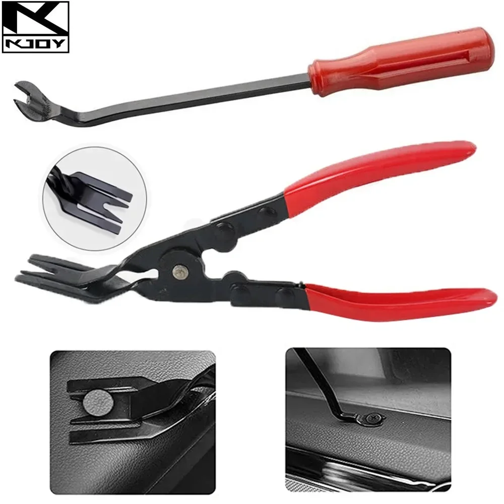 kkjoy Car Door Clip Puller Screwdriver Kit Interior Panel Removal Tools suit for all vehicles