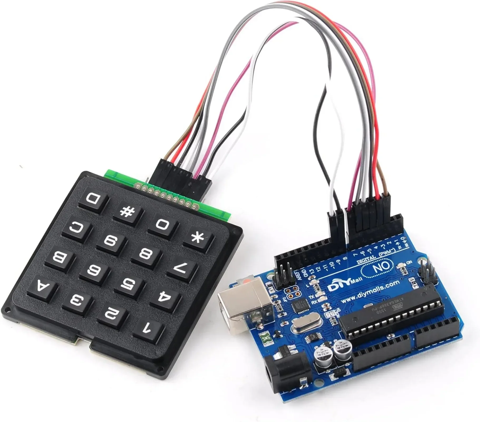 4x4 Matrix Membrane Keypad 16 Key Keyboard Module for Arduino ESP32 with Easy Installation for DIY Projects