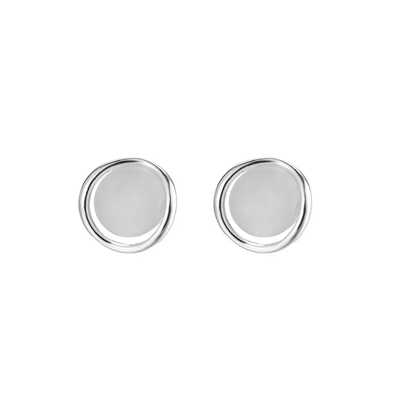 

S925 opal stud earrings silver earrings