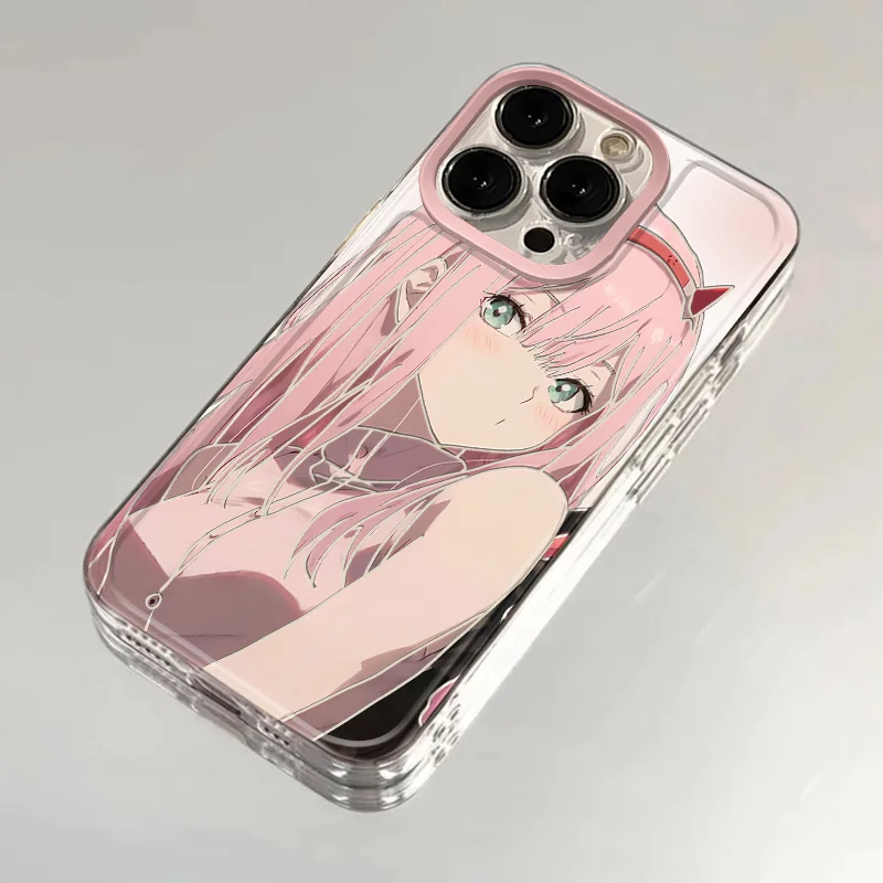 Japan anime DARLING in the FRANXX Zero Two Soft Clear Case protection per iPhone 15 14 13 12 11 Pro Max XR 7 8 Plus X SE Coque