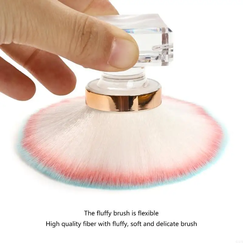 Q1FBネイルブラシアクリル爪のメイクアップブラシのダストパウダーを取り外すマニキュアブラシマニキュアブラシクリーンアップブラシツール