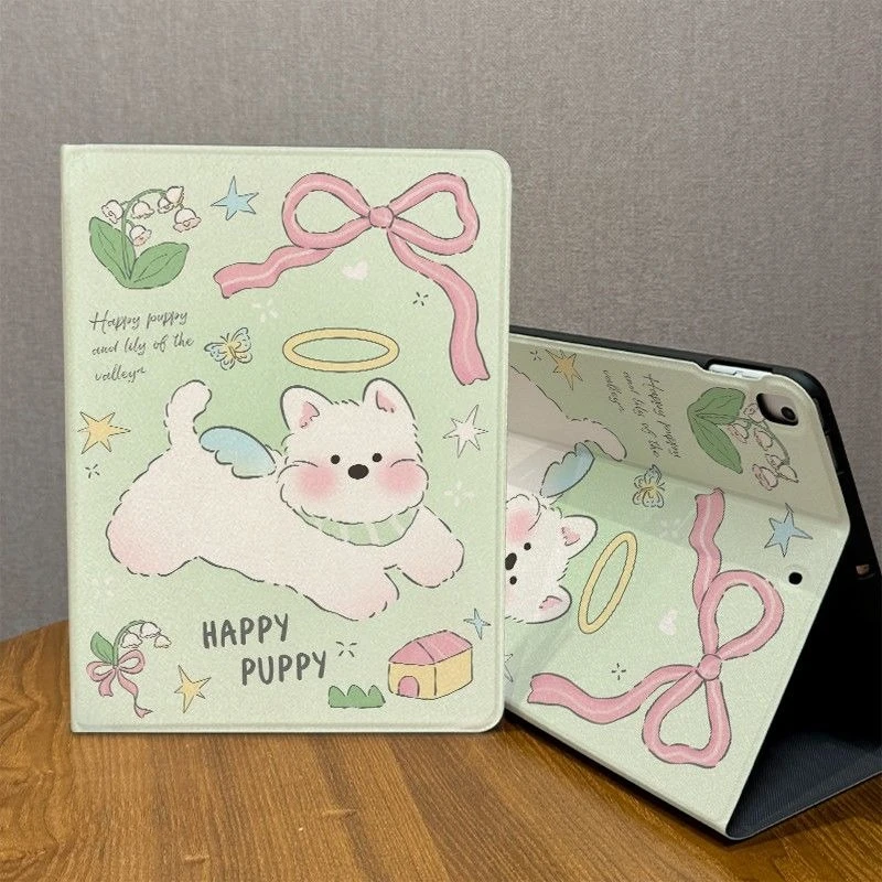 

Smart Cover with Pencil Holder for IPad Pro 11 Inch Case 2024 Air 5th 4th 2018 9.7 5/6th IPad Mini6 8.3 Air 2/3 10.5 Cute Puppy