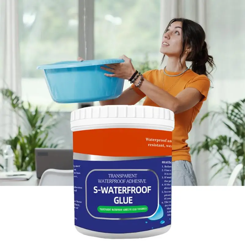 Waterproof Sealant 300g Waterproof Adhesive Invisible Adhesive Glue For Strong Leakage Prevention Brush Included For Floors