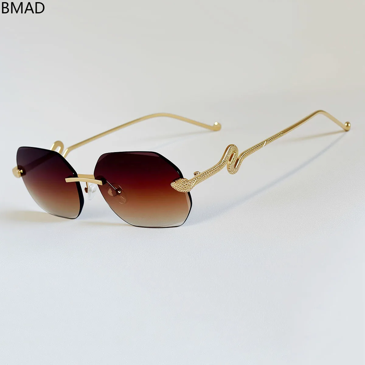 Gafas de Sol Modernas sin Montura con Protección UV400, Gafas de Sol Ovaladas para Mujer, Gafas Vintage, Dropshipping, Oculos, Gafas, Lentes, Vasos